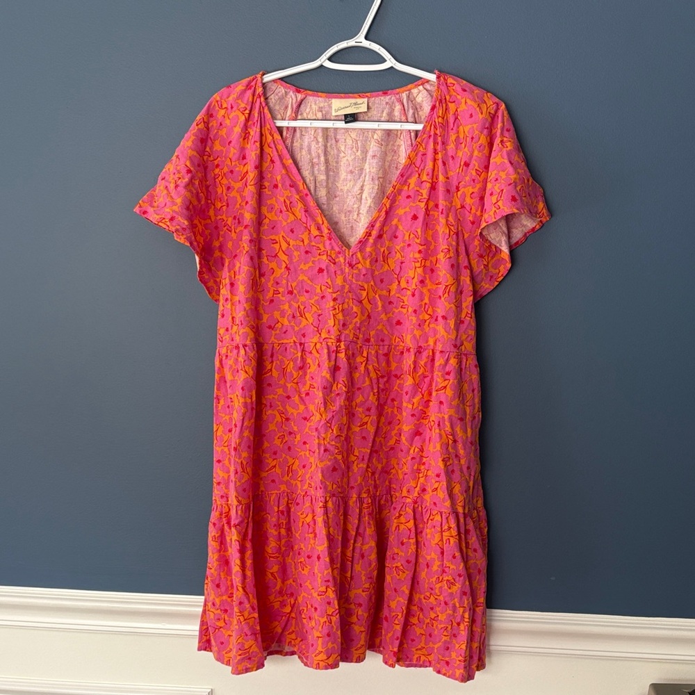 Universal Thread Pink and Orange Floral Mini Dress